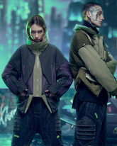 Cyberpunk Outfits Exotic Hacker Urban Winter Jacket