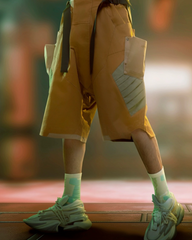 Fist Power Cyberpunk Washed Cargo Shorts
