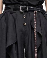 Yamamoto Carved Alloy Genuine Leather Belt