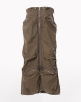 Zipper Multi-Pockets Long Cargo Skirt