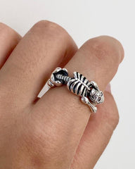 Skeleton Design Titanium Steel Ring