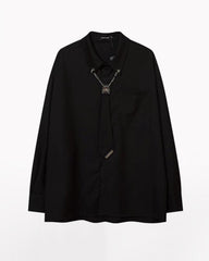 Chain Tie Long Sleeve Shirt