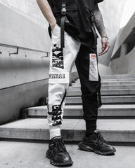 Ribbon Black and White Pants