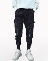 Black Slim Cargo Jogger Pants