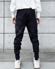 Black Slim Cargo Jogger Pants