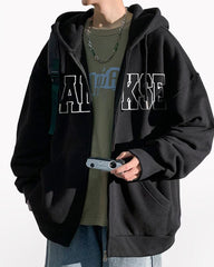 Streetwear Urban Thick Zip Up Hoodie