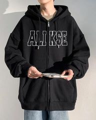 Streetwear Urban Thick Zip Up Hoodie