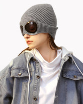 Aviator Sunglasses Knitted Futuristic Hat