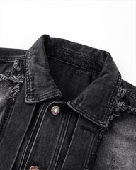 Autumn Winter New Design Distressed Denim Jacket
