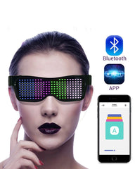 Cyberpunk LED Light Up Glasses ( Customizable Text And Image Available)