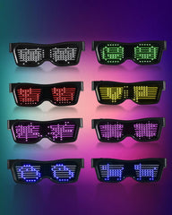 Cyberpunk LED Light Up Glasses ( Customizable Text And Image Available)