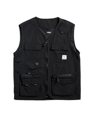 Outdoor Black Sleeveless Cargo Vest