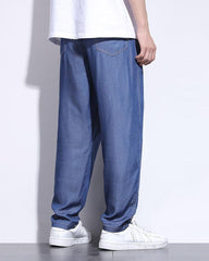 Ice Silk Denim Look Pants