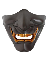 Cyberpunk Japanese Hannya Half Face Oni Mask