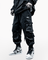 Streetwear Black Multi-Pocket Cargo Pants