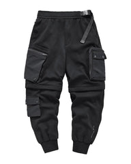 Detachable Functional Black Cargo Pants