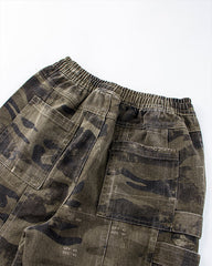 Washed Camo Multi-Pocket Cargo Pants