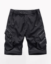 Functional Multi-Pocket Belt Cargo Shorts