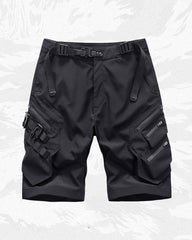 Functional Multi-Pocket Belt Cargo Shorts