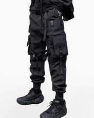 Functional Black Multi-Pocket Cargo Pants