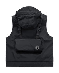 Functional Multi-Pocket Cargo Hooded Vest