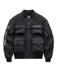 Futuristic Backpack Functional Bomber Jacket