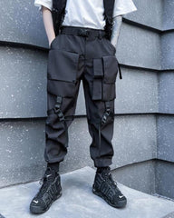 Black Paratrooper Cargo Pants