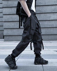 Black Paratrooper Cargo Pants