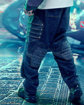 Cyberpunk Outfits Heavy Mecha Baggy Unisex Jeans