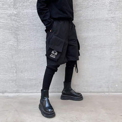 Fake Two Black Cargo Pants