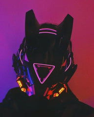 Futuristic LED Sci Fi Cyberpunk Helmet Mask