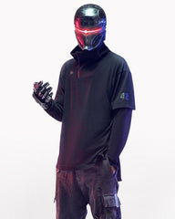 Cyberpunk Outfits Iron Warrior Fake Two Pieces T-Shirt