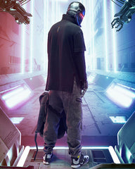 Cyberpunk Outfits Iron Warrior Fake Two Pieces T-Shirt