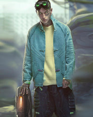 Cyberpunk Outfits Irregular Denim Jacket