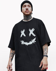 Oversize Streetwear Smiley Graphic T-Shirt