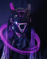 Night Game Dreadlocks Led Cyberpunk Helmet Mask