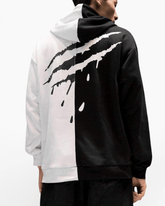 Claw Marks Black and White Hoodie