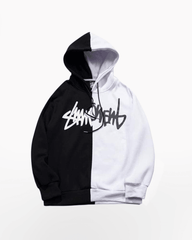 Claw Marks Black and White Hoodie