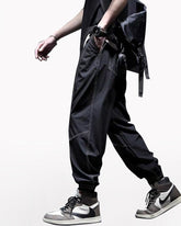 Patchwork Baggy Ice Silk Pants