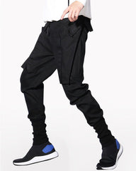 Streetwear Black Slim Cargo Pants
