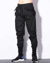 Streetwear Black Slim Cargo Pants