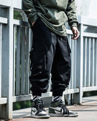 Street Style Cargo Black Pants