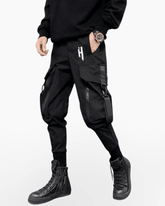 Street Style Black Slim Fit Cargo Pants