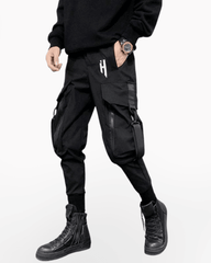 Street Style Black Slim Fit Cargo Pants