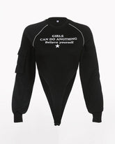 Long Sleeve Black Bodysuit