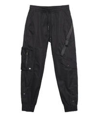 Ninja Black Slim Cargo Pants