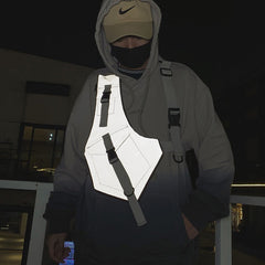 Reflective Cyber Techwear Chest Pack