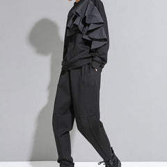 Black Cotton Harem Pants Women