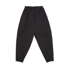 Black Cotton Harem Pants Women