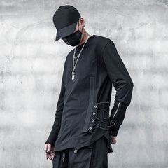 Elastic Drawstring Long Sleeve